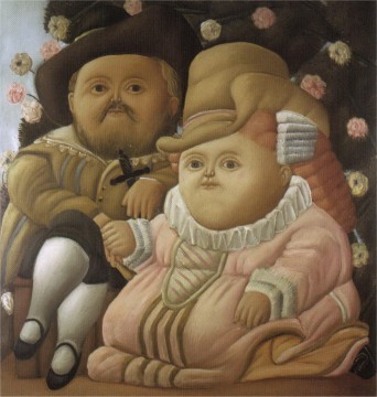 Fernando Botero Painting - Rubens y su esposa Fernando Botero
